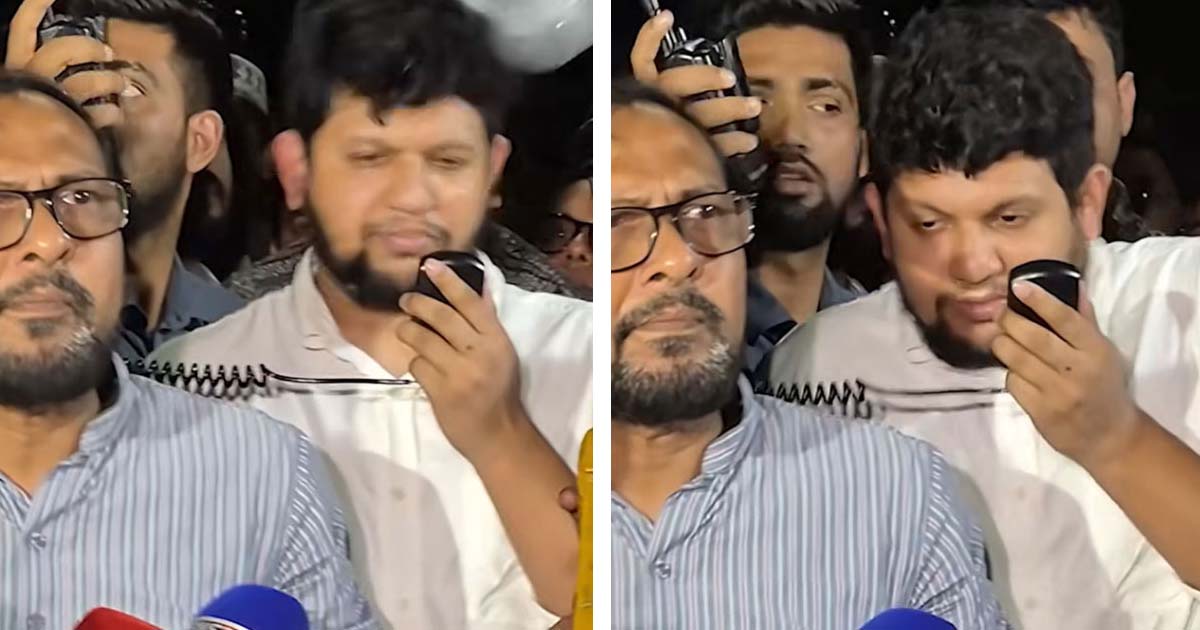 পানির বোতল ছুঁড়ে মারায় কথা শেষ না করেই চলে গেলেন উপদেষ্টা