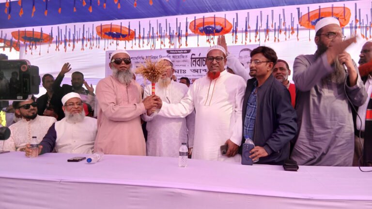 মুন্সিগঞ্জ-১ আসনের বিএনপির প্রার্থী শেখ মো. আব্দুল্লাহ শ্রীনগরে গণসংযোগ