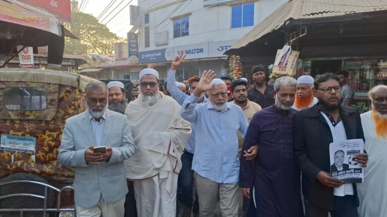 মুন্সীগঞ্জ ১ আসনের স্বতন্ত্র প্রার্থী মমিন আলীর গণসংযোগ ও পথসভা